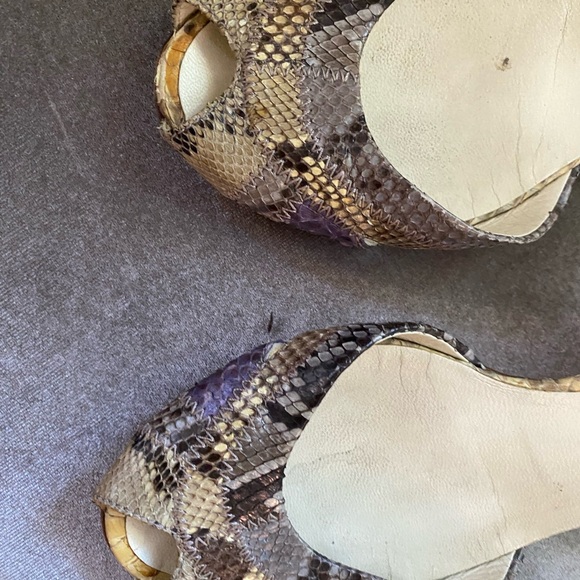 PRADA  gorgeous python sandal 37 1/2 - Picture 11 of 12